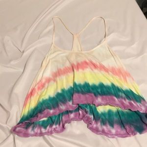 tie dye spaghetti strap tank top!